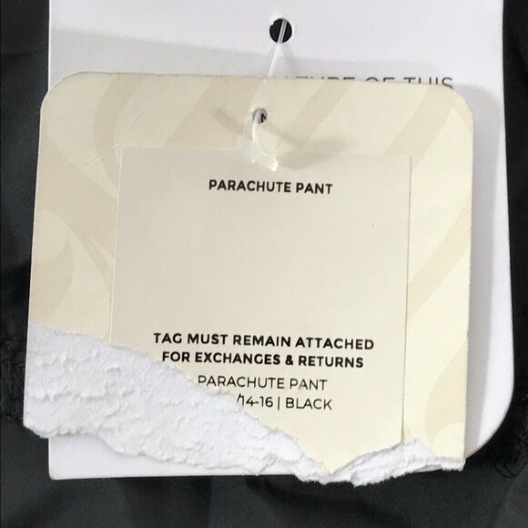 NEW Fabletics Cargo Parachute Pant Women's Plus XXL/1X Black Jogger Windbreaker - Picture 13 of 13